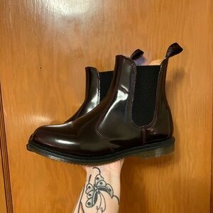 NOT AVAILABLE DO NOT BUY Dr martens cherry red FLORA ARCADIA CHELSEA BOOTS